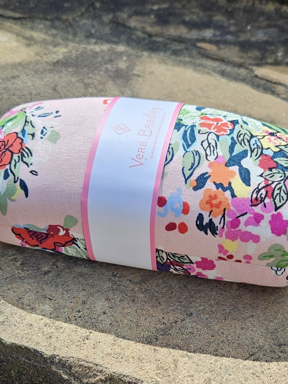 Vera Bradley NWT Hope Blooms Pink Eyeglass Case and Cleaning Cloth